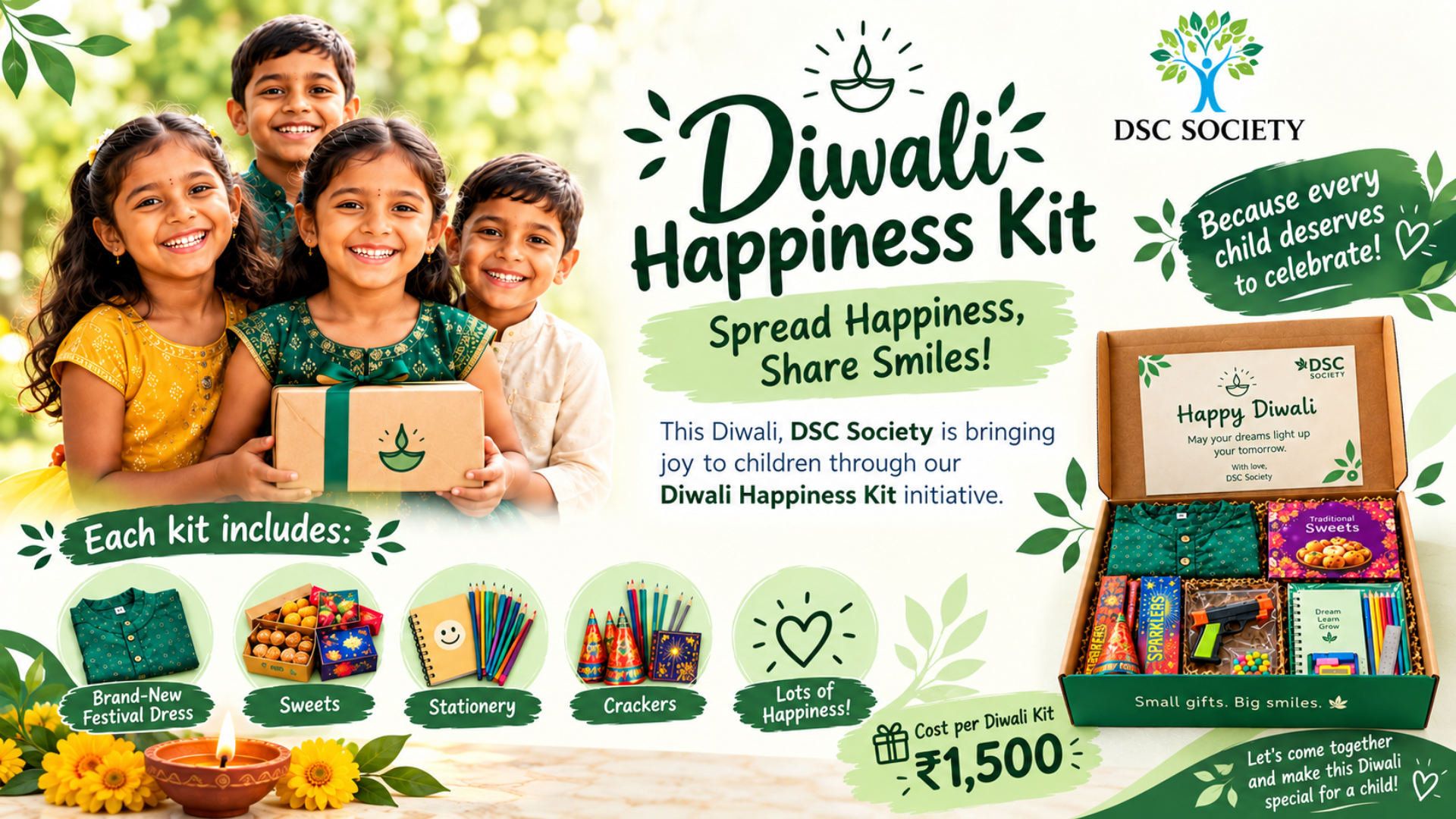 Diwali Donation in Coimbatore: Sponsor a Diwali Kit